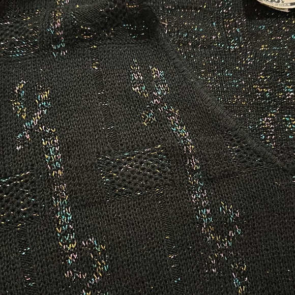 Vintage Keneth too black rainbow knit top size small - Picture 4 of 7